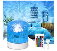 Projecteur Ciel étoilé 16 Couleurs Lampe Avec Télécommande, Vague Océan Projecteurs Galaxie,Projecteurs Aurore Boréale Cadeau Noël