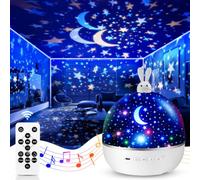 Projecteur Ciel Etoile 19 Films, Jouet Bébé Cadeau Enfant 1 2 3 4 5 ans | 15 Musicale Veilleuse Bébé,360° Rotation Telecommandé Veilleuse Enfant,Jouet Cadeau Bebe Enfant,Decoration Chambre