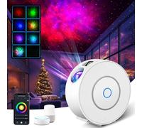 Projecteur Ciel Etoile Intelligent, Wi-Fi Projecteur Galaxie Commande Vocale/Contrôle d'application/Minuterie, Fonctionne Avec Alexa&Google Assistant, Lampe Ciel étoilé pour Party Deco Chambre Cadeau