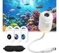 Projecteur Ciel Etoile,Projecteur Ocean Plafond,HD Smart Dynamic 5d | Plug And Play Hd Star Projector,Projecteur Ciel Étoiles Et Océan Rotatif 360°Lune Usb Pour Plafond