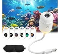 Projecteur Ciel Etoile,Projecteur Ocean Plafond,HD Smart Dynamic 5d | Plug And Play Hd Star Projector,Projecteur Ciel Étoiles Et Océan Rotatif 360°Lune Usb Pour Plafond