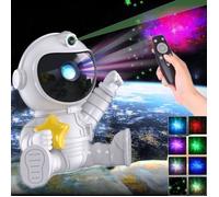 Projecteur ciel etoile, Veilleuse LED Projecteur galaxie d'astronaute avec Télécommand, 8 Couleurs, 5 Niveaux