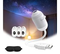 Projecteur Ciel Etoile Veilleuse Projecteur Galaxie 2 en 1 Holographique | Plug and Play Hd Star Projector, Projecteur Ciel Étoiles et Océan Rotatif 360°Lune Usb Pour Plafond