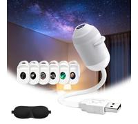 Projecteur Ciel Etoile Veilleuse Projecteur Galaxie 2 en 1 Holographique | Plug and Play Hd Star Projector, Projecteur Ciel Étoiles et Océan Rotatif 360°Lune Usb Pour Plafond