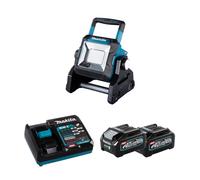 Projecteur de chantier 14,4/18/40 V DEAML003G + 2 batteries 40V 4 Ah + chargeur rapide DC40RA MAKITA