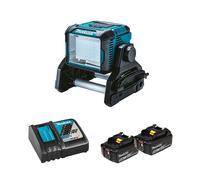 Projecteur de chantier 14,4/18V 1800 lx DEADML811 + 2 batteries BL1850B 18V 5 Ah + 1 chargeur rapide DC18RC MAKITA