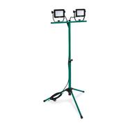 VONROC Projecteur de chantier LED 2x20W - 3200 lumens - Hauteur du trépied ajustable - Inclinable et rotatif