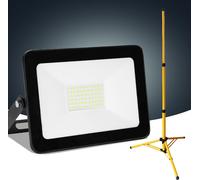 Projecteur de chantier LED Jayseuw 50W LED Projecteur avec trépied Projecteur d'extérieur IP73 étanche Projecteur de travail Blanc froid