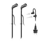 Projecteur de jardin à LED Spico noir avec piquet de terre pour l'extérieur