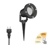 Projecteur de jardin avec piquet de terre DUK pour extérieur Aluminium noir