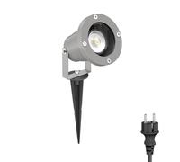 Projecteur de jardin DUK avec piquet de terre pour l'extérieur IP65 fiche grise