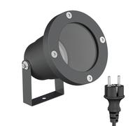 ledscom.de Projecteur de jardin DUK pour l'extérieur, IP65, fiche, anthracite, 1x GU10 max. 15W