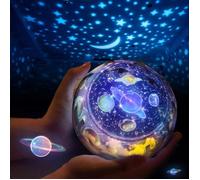 Projecteur de lumière de nuit pour les enfants - 360 rotation planète univers lampe de Projection rotative avec 5 Films et 4 Modes.