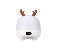 Projecteur de lumière nocturne multifonction en forme d'élan avec haut-parleur Bluetooth, réveil et 6 thèmes de projection