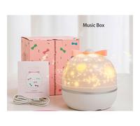 Projecteur De Musique Coloré, Veilleuse Rotative Ciel Étoilé, Lampe De Chevet Rechargeable, Lampe De Chambre À Coucher, Cadeau Pour Enfant Et Bébé