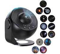 Projecteur de nuit 360° Ciel étoilé avec système solaire, lune, nébuleuse, Voie lactée, galaxie et cosmonaute-Lampe d'ambiance pour