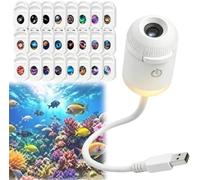 Projecteur De Nuit Dynamique Holographique 5D HD, Projecteur D'étoiles Plug and Play HD avec Films de Projection, Projecteur de Galaxie et d'océan 360° Réglable pour Plafond de Chambre à Coucher (avec