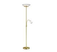Projecteur de plafond laiton lampadaire verre blanc éclairage de salon dans un ensemble comprenant des ampoules LED