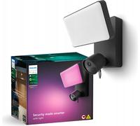 Projecteur de sécurité extérieur intelligent Philips Hue Secure avec caméra intégrée - 1080p - Communication bidirectionnelle
