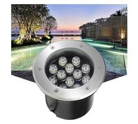Projecteur De Sol Lumières - 24V Spot À Faisceau LED Exterieur, Spot LED encastrable sous l'eau étanche IP68 rond, pour piscine, pour jeux d'eau, fontaines, bassins, places, jardins ( Color : Warm Whi