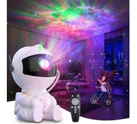 Projecteur de veilleuse galaxie astronaute avec télécommande, alimentation USB, projecteur lumineux astronaute orientable à 360°