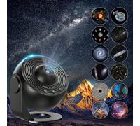 Projecteur d'étoiles 13-en-1, lampe galaxie, veilleuse nébuleuse, projecteur de galaxie avec minuterie, lampe galaxie LED, lampe de chevet pour adultes Noir complet,blanc noir,Blanc noir pro,Noir pro,