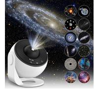 Projecteur D'Étoiles De Planétarium, Projecteur De Galaxie, Néon, Veilleuse De Ciel Étoilé Réaliste Avec 12 Disques De Film,