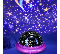 Projecteur D'étoiles De Rêve 1 Pièce, Cadeau De Noël, Lampe De Projection De Ciel Étoilé Romantique À Led Projetant Des Étoiles Et De La Lune Pour Une Atmosphère Festive Et Une Veilleuse Taille Unique