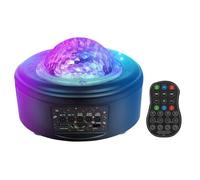 Projecteur d'étoiles de veilleuse LED, avec haut-parleur Bluetooth et télécommande, projecteur de 10 planètes et projecteur de vagues océaniques