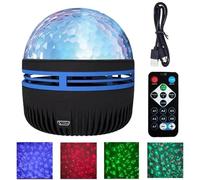Projecteur d'étoiles et Galaxie USB télécommandé - 14 Effets Lumineux LED pour Chambre, Salon, Ambiance relaxante et fête - Décoration lumière océanique