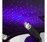 Projecteur d'étoiles galactiques, plafonnier décoratif réglable pour voiture, lampe d'ambiance portable avec LED violette, rotation multi-angles