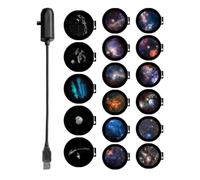 Projecteur d'étoiles pour chambre à coucher ABS série astronomique USB | Lampe projecteur galaxie avec 17 films pour maison, fête, anniversaire, enfants, ABS, jouet fille, garçon, adolescent