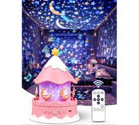 Projecteur d'étoiles pour enfants - Lampe musicale licorne 21 films, décoration de chambre de princesse, cadeau idéal pour anniversaire, Noël et Nouvel An