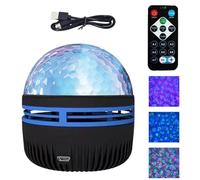Projecteur d'étoiles, projecteur de Galaxie | Projecteur d'eau Galaxy Star | avec 14 Effets de lumière | à intensité Variable pour Chambre à Coucher, télécommande et Rechargeable par USB