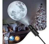 Projecteur d'étoiles USB, 3/6/10 pièces de projection d'étoiles, lumière de décoration d'arrière-plan photo, lampe d'ambiance étoilée rotative à 360°, veilleuse pour chambre à coucher et salon, Terre,