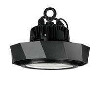 Projecteur d'intérieur Lampe d'intérieur Lampe de garage Lampe industrielle pour locaux humides, aluminium noir, LED 100W 18000Lm 6000K blanc froid, D 26 cm