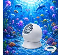 Projecteur d'océan holographique - Lumières sensorielles 5D, rotation à 360°, lampe USB galaxie étoilée pour décoration de chambre d'enfant, plafonnier HD, équipement de pièce sensorielle