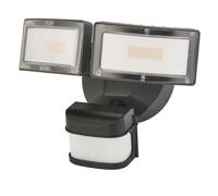 Projecteur double avec détecteur de mouvement et crépusculaire LED 36W noir IP54 SU-MA 6556-PIR
