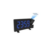 Projecteur écran lcd numérique snooze radio-réveil led mur d'affichage couleur / projection de plafond -bleu