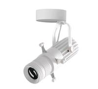 Projecteur en forme d'ouverture réglable à led, bureau au plafond ou lampe d'appoint murale, spot pour exposition de galerie d'art musée de concert art directionnel(Blanc-M-15W,Lumière neutre-4000K)