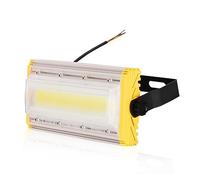 Projecteur Extérieur À Large Faisceau COB 50W, Lampe Réflecteur, Étanche, De Construction, Éclairage Garage de jardin(Cold White)