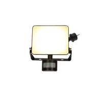 Projecteur extérieur LED connecté Wi-Fi - Détecteur de mouvement - 1500 lm - 20W - Noir - IP44