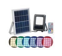 : Projecteur extérieur solaire à LED RVBB 10 W, avec télécommande