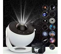 Projecteur Galaxie -13 disques, rotation 360°, silencieux - Veilleuse pour chambre enfant, décoration ciel étoilé