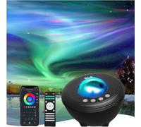Projecteur galaxie avec lumière étoilée, effet aurore boréale, haut-parleur Bluetooth, 33 effets