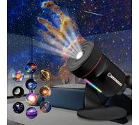 Projecteur galaxie, machine à bruit blanc avec 28 sons apaisants, projecteur réaliste de planétarium étoilé avec 10 disques de film, large couverture de plafond rotative à 360° pour chambre à coucher