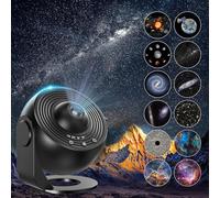 Projecteur Galaxie Planetarium 13 en 1, Lampe Galactique avec Rotation à 360° - Projecteur Spatial nébuleuses et étoiles pour décoration Murale et Plafond de Chambre, Home cinéma, ou Cadeau de fête