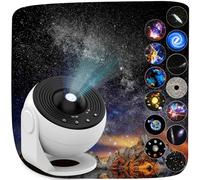 Projecteur Galaxy, 13 en 1, lumière d'étoiles pour planétarium domestique pour chambre à coucher, nébuleuse rotatif à 360°, lampe de nuit ciel étoilé avec 12 constellations du système solaire