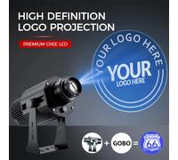 Projecteur Gobo personnalisé, éclairage de logo sur mesure, projecteur LED rotatif extérieur, personnalisation du logo pour l'entrée de magasin commercial, éclairage au sol