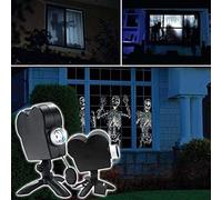 Projecteur holographique d'Halloween, lumières de projecteur LED de fenêtre de Noël, lampe de projection de festival de film 12 pour la décoration de fête de vacances